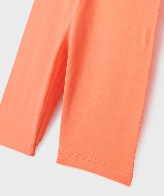 Legging court cycliste uni fille vue5 - GEMO 4G FILLE - GEMO