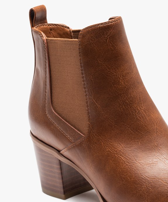 Boots femme unies à talon moyen style Chelsea vue7 - VALENTINA BALDA - GEMO