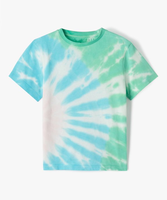 Tee-shirt à manches courtes effet tie and dye garçon vue1 - GEMO (ENFANT) - GEMO