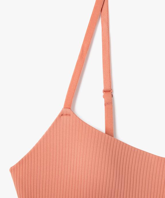 Soutien-gorge à bonnets moulés en maille côtelée fille vue2 - GEMO 4G FILLE - GEMO