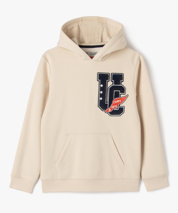 Sweat à capuche avec large motif brodé garçon - Camps United vue2 - CAMPS - GEMO