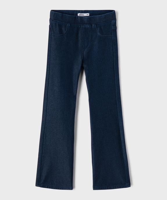 Legging coupe flare aspect toile denim fille vue1 - GEMO (ENFANT) - GEMO