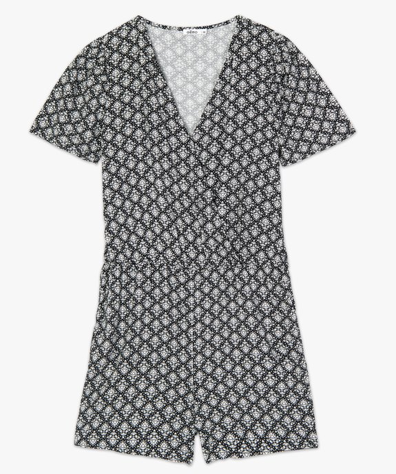 Combishort femme à motifs fleuris et manches courtes vue4 - GEMO(FEMME PAP) - GEMO