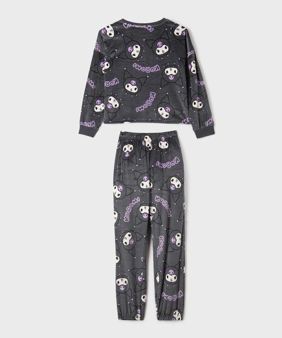 Pyjama en velours duveteux imprimé Kuromi fille - Hello Kitty vue4 - HELLO KITTY - GEMO