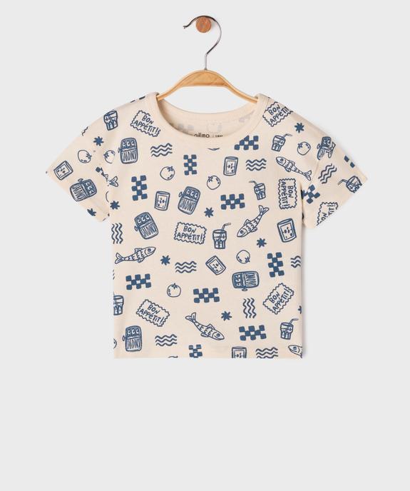 Short en coton imprimé bébé garçon vue1 - GEMO 4G BEBE - GEMO