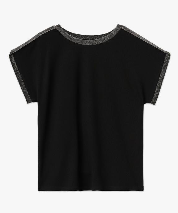 Tee-shirt loose à manches coures pailletées femme vue4 - GEMO(FEMME PAP) - GEMO