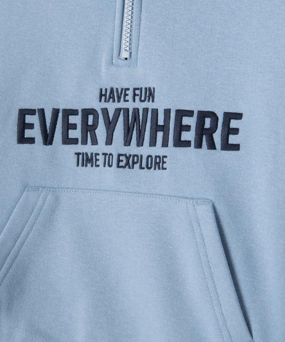 Sweat à capuche chaud avec doublure velours garçon vue3 - GEMO (ENFANT) - GEMO