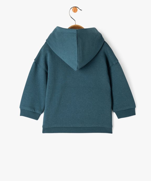 Sweat à capuche en molleton doux à capuche bébé garçon vue3 - GEMO(BEBE DEBT) - GEMO
