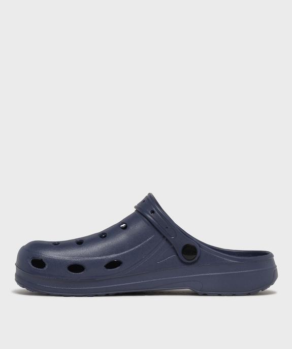 Sabots souples dessus uni perforé homme vue3 - GEMO (PLAGE) - GEMO