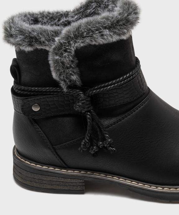 Boots fourrées avec brides cheville femme - Emilia Rosa - EMILIA ROSA Boots fourrées avec brides cheville femme - Emilia Rosa vue6 - EMILIA ROSA - GEMO