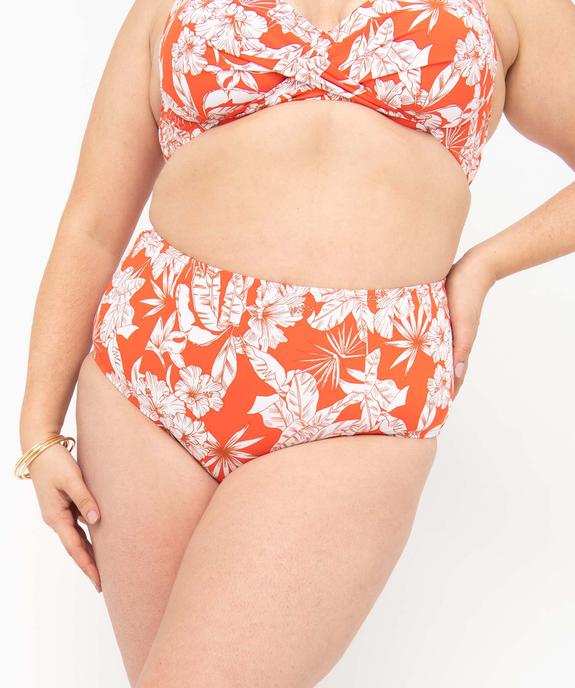 Bas de maillot de bain femme grande taille à taille haute vue1 - GEMO 4G FEMME - GEMO