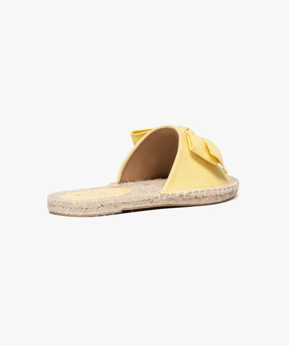 Mules ouvertes femme avec noeud sur le dessus et semelle corde vue4 - GEMO (CASUAL) - GEMO