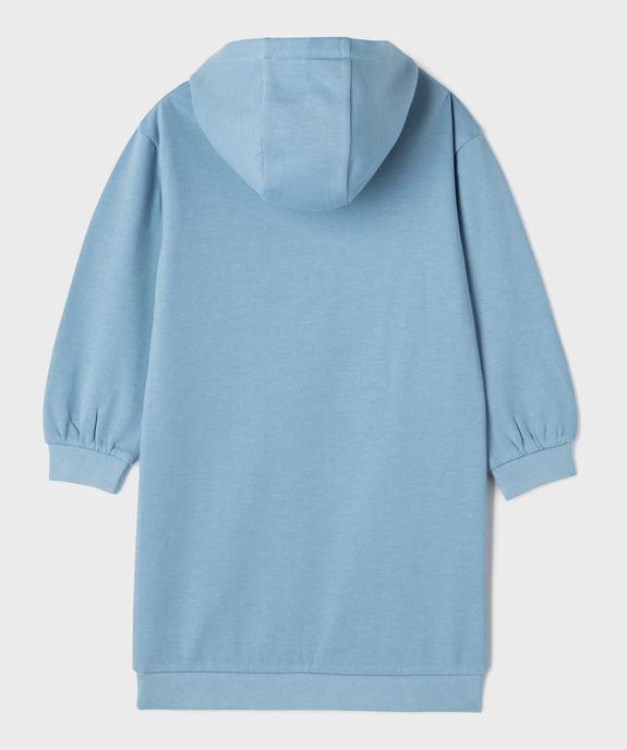 Robe sweat à capuche imprimé all over fille vue3 - GEMO 4G FILLE - GEMO