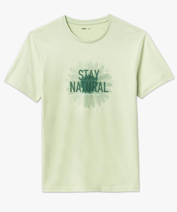 Tee-shirt manches courtes à motif estival homme vue4 - GEMO 4G HOMME - GEMO
