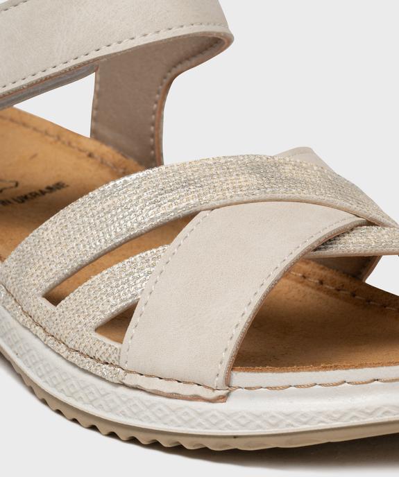 Sandales confort avec brides pailletées femme vue6 - G'FLEX - GEMO