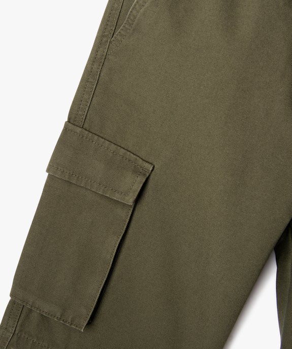 Bermuda cargo regular en coton avec taille ajustable garçon vue3 - GEMO (JUNIOR) - GEMO