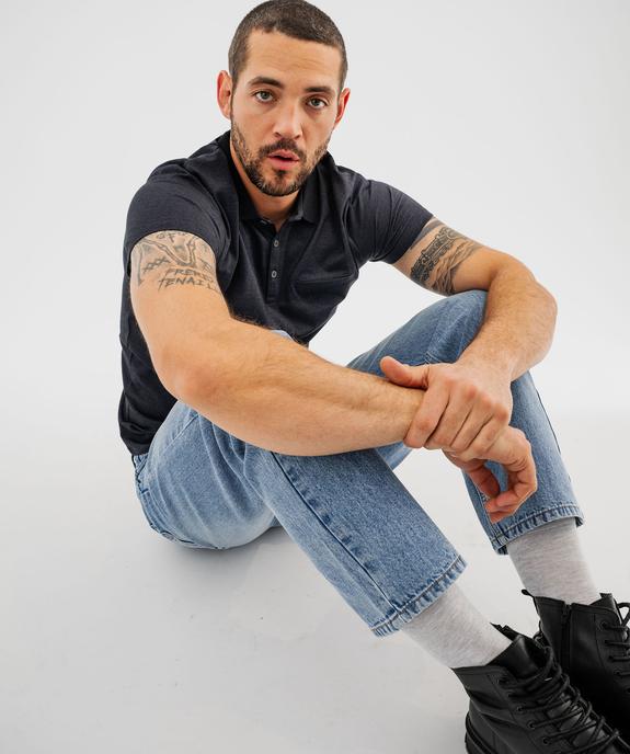 Polo manches courtes avec col contrastant homme vue2 - GEMO 4G HOMME - GEMO