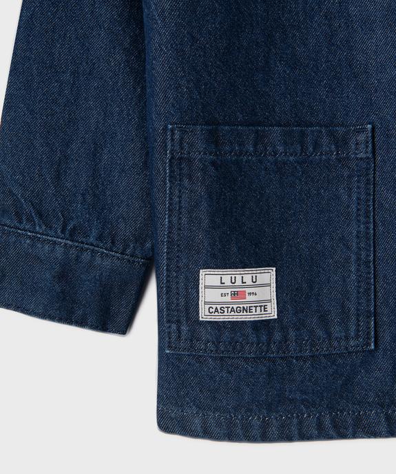 Veste en jean coupe droite garçon - LuluCastagnette vue3 - LULU CASTAGNETTE GEMO FOR GOOD - GEMO