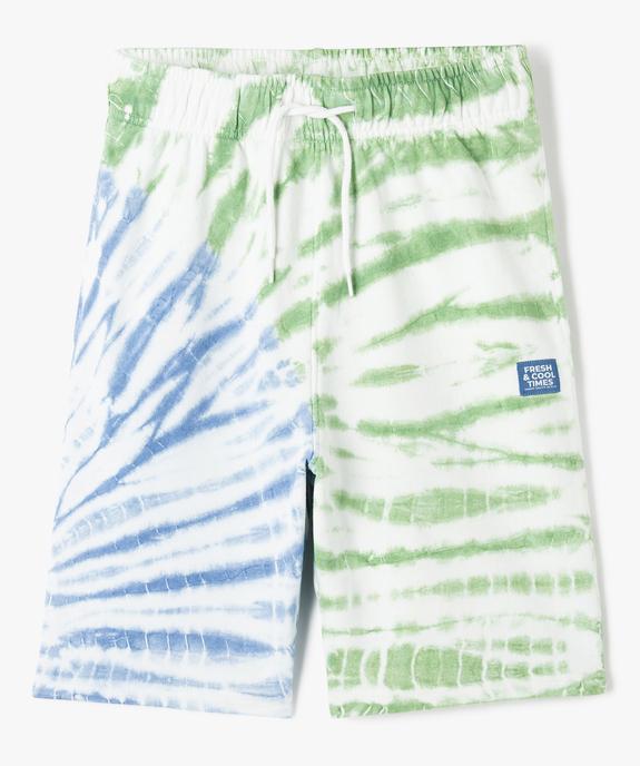Bermuda en maille avec ceinture élastique garçon vue1 - GEMO (JUNIOR) - GEMO