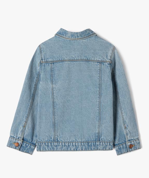 Veste en jean fille à boutons-pression vue4 - GEMO (ENFANT) - GEMO