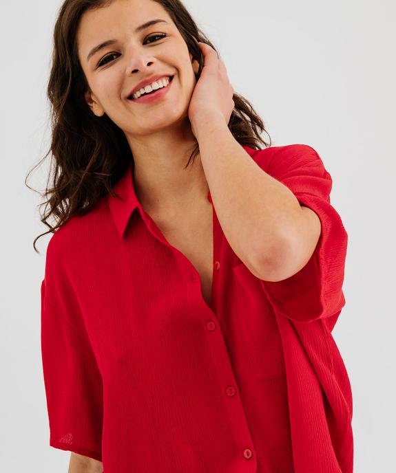 Chemise fluide courte à manches courtes femme vue2 - GEMO 4G FEMME - GEMO