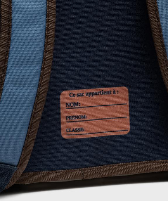 Cartable tricolore garçon vue3 - GEMO (ACCESS) - GEMO