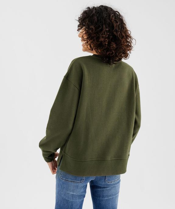 Sweat large avec motifs brodés femme - LuluCastagnette vue4 - LULUCASTAGNETTE - GEMO