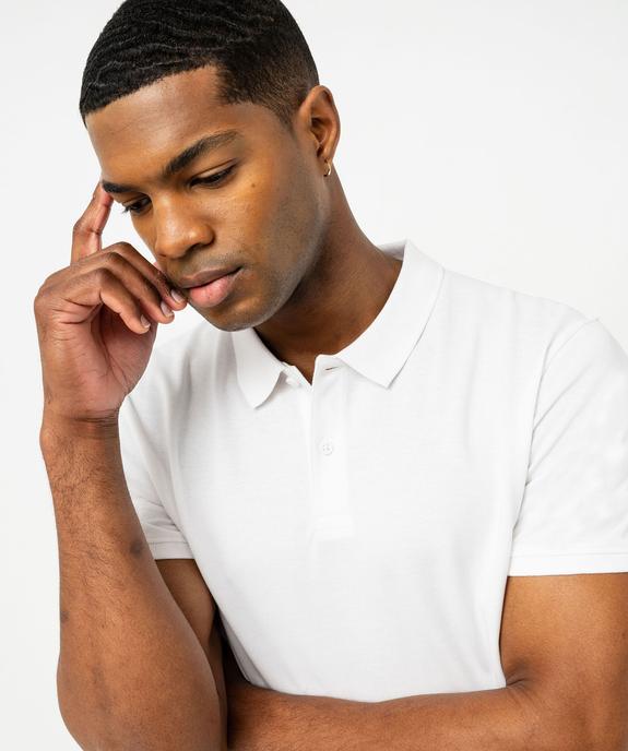 Polo manches courtes en maille piquée uni homme vue2 - GEMO 4G HOMME - GEMO