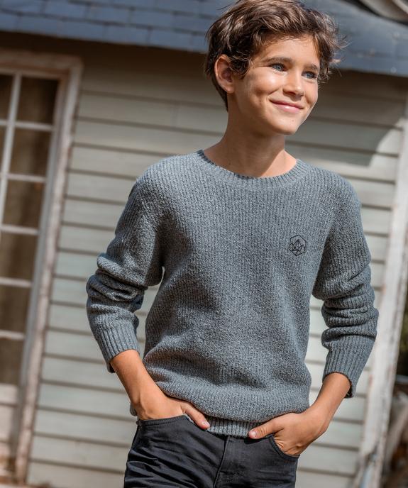 Pull garçon en maille chinée vue1 - GEMO (ENFANT) - GEMO