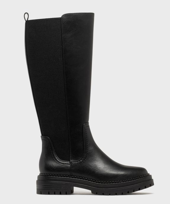 Bottes avec tige bi-matière à semelle crantée femme vue7 - 5 MILES - GEMO