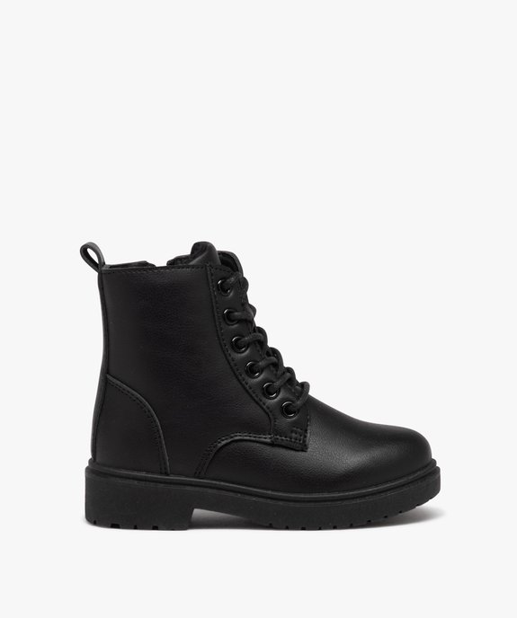 Boots à lacets et semelle crantée style rangers fille vue1 - GEMO (ENFANT) - GEMO