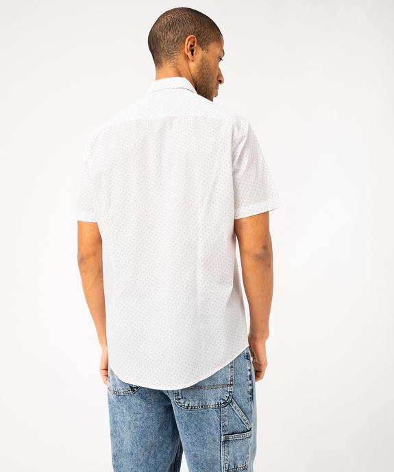 Chemise manches courtes coupe regular à motifs homme vue3 - GEMO (HOMME) - GEMO