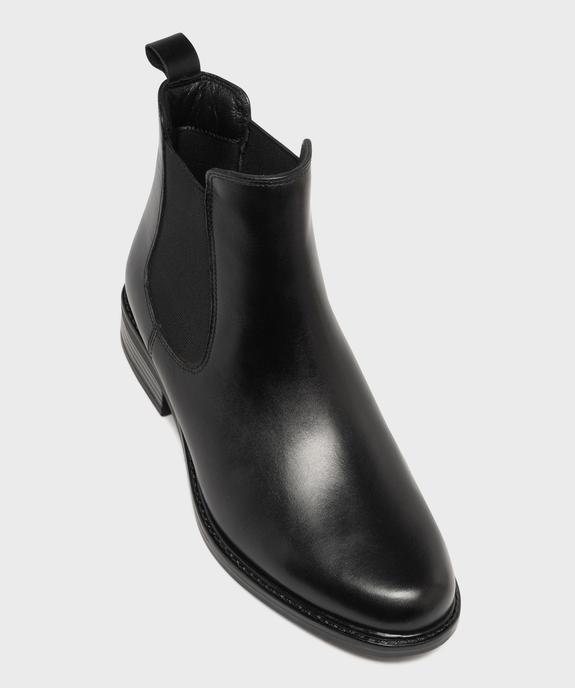 Chelsea boots en cuir lisse uni femme - Tanéo - TANEO Chelsea boots en cuir lisse uni femme - Tanéo vue5 - TANEO - GEMO