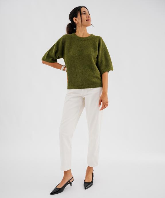 Pull manches courtes ample et douillet femme vue4 - GEMO(FEMME PAP) - GEMO