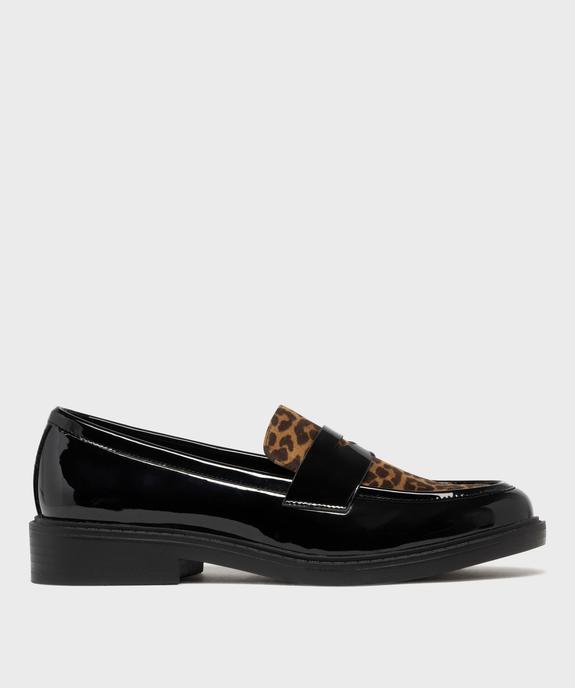 Mocassins vernis avec dessus à motif léopard femme - Follow Me vue1 - FOLLOW ME - GEMO
