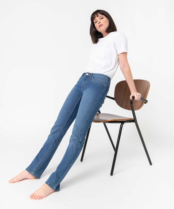 Jean femme coupe Regular stretch vue1 - GEMO 4G FEMME - GEMO