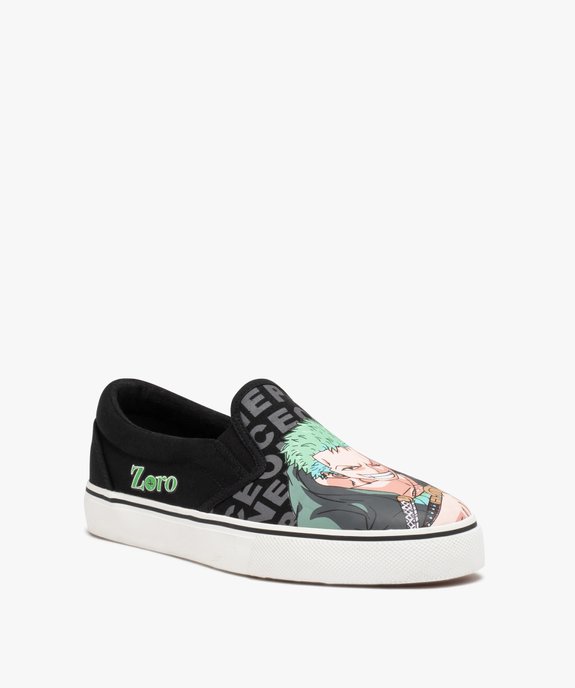Baskets homme slippers en toile imprimée - One Piece vue2 - ONE PIECE - GEMO