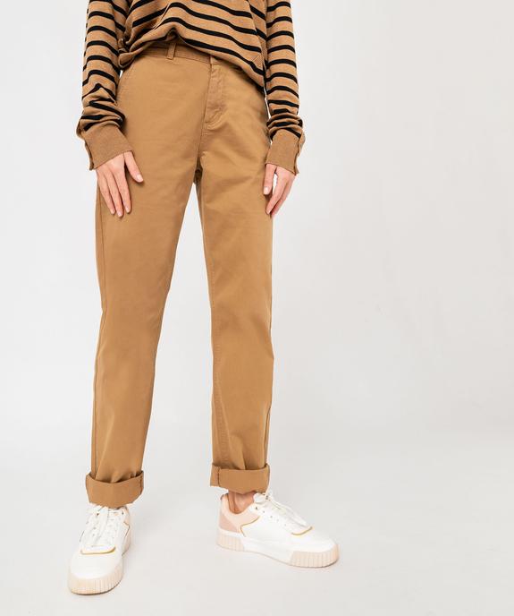 Pantalon chino coupe regular femme vue1 - GEMO(FEMME PAP) - GEMO