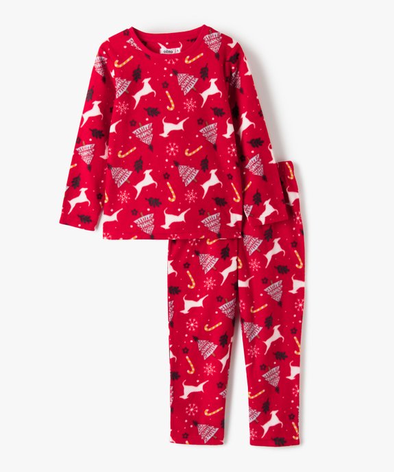 Pyjama garçon en polaire motifs Noël vue1 - GEMO (ENFANT) - GEMO