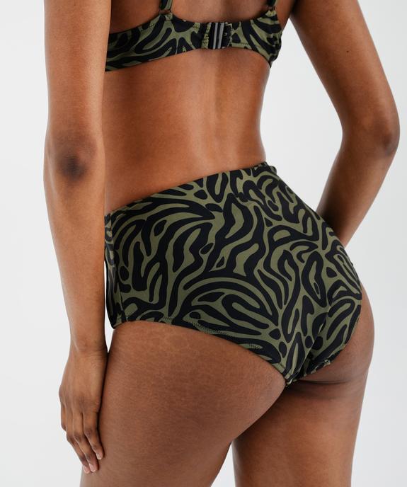 Bas de maillot de bain forme culotte taille haute sculptant femme vue2 - GEMO (PLAGE) - GEMO