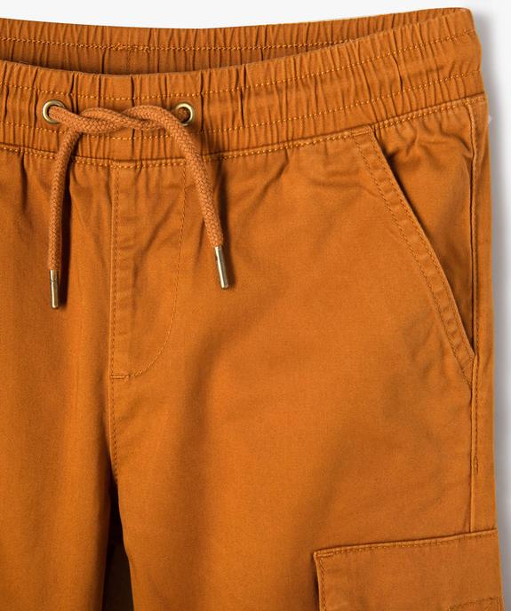 Pantalon en toile coupe jogger slim garçon vue3 - GEMO 4G GARCON - GEMO