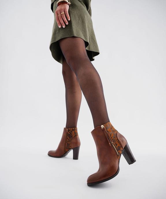 Bottines à talon avec zip décoratif femme - Emilia Rosa - EMILIA ROSA Bottines à talon avec zip décoratif femme - Emilia Rosa vue1 - EMILIA ROSA - GEMO