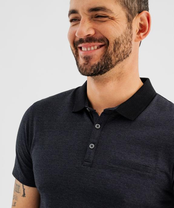 Polo manches courtes avec col contrastant homme vue3 - GEMO 4G HOMME - GEMO