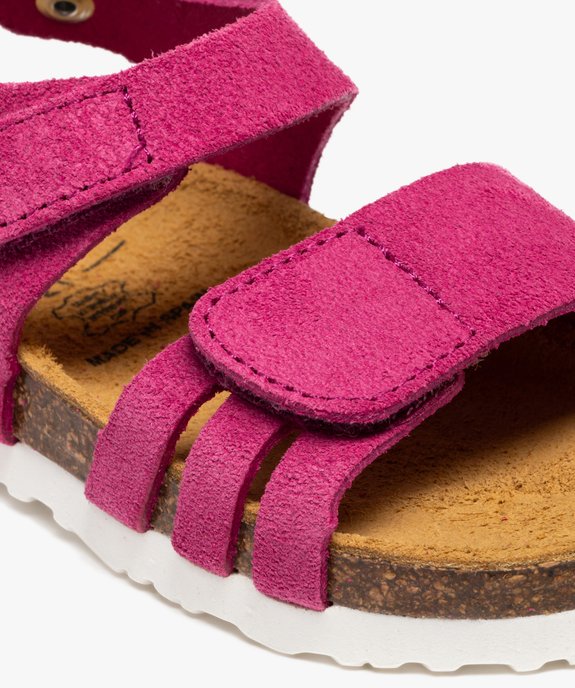 Sandales en cuir suédé à scratch bébé fille - NA! vue6 - NA! GEMO FOR GOOD - GEMO