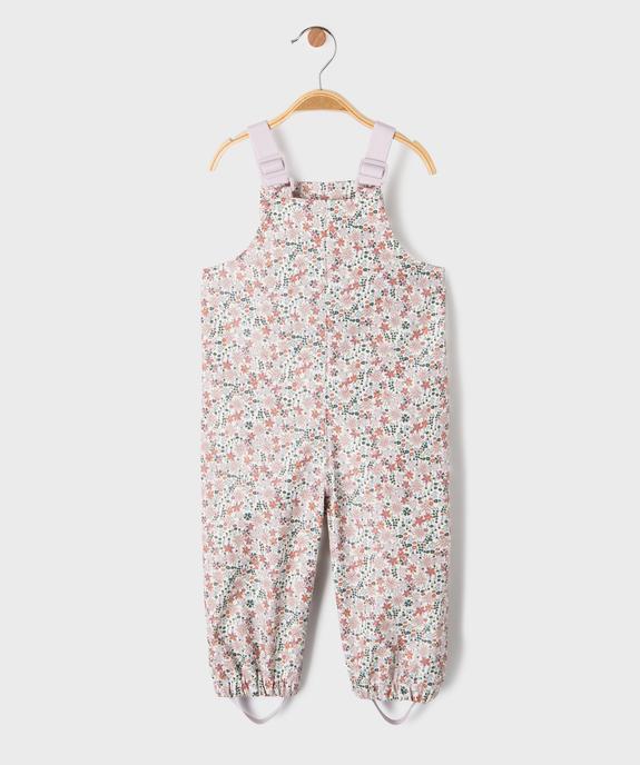 Salopette de pluie imperméable à bretelles élastiques bébé fille vue1 - GEMO(BEBE DEBT) - GEMO