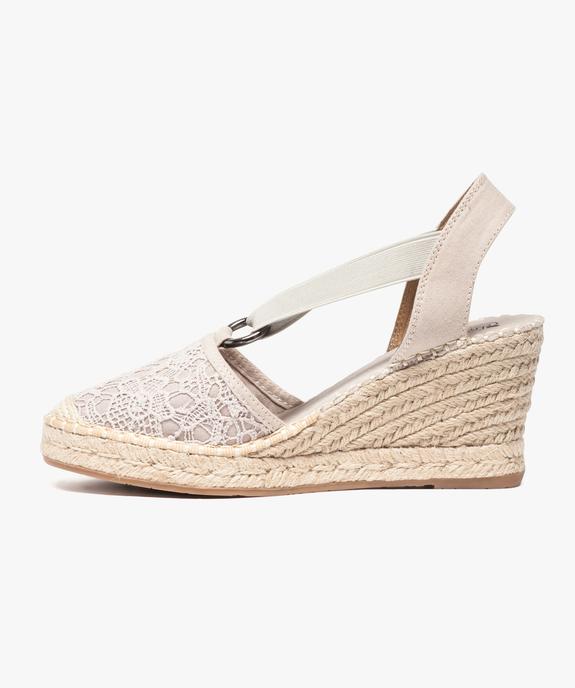 Espadrilles à talon compensé vue3 - GEMO(URBAIN) - GEMO