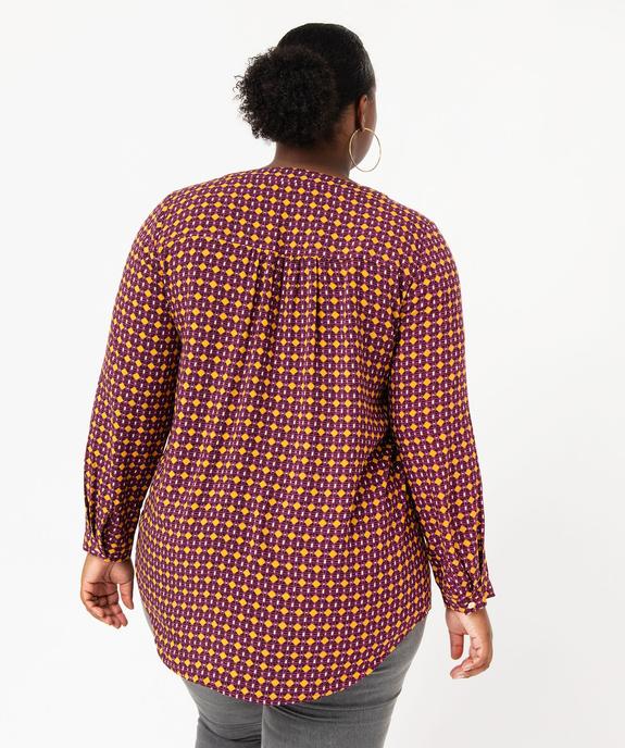 Chemise à manches longues imprimée femme grande taille vue3 - GEMO 4G GT - GEMO
