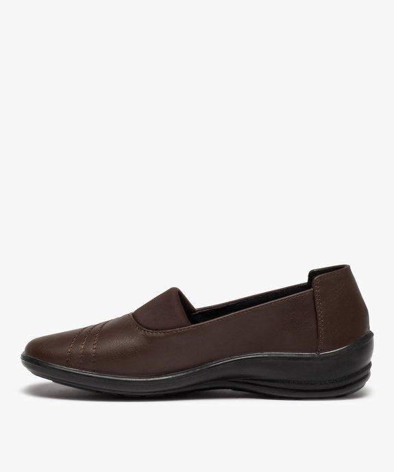 Mocassins femme confort extralégers à tige unie vue3 - GEMO (CONFORT) - GEMO