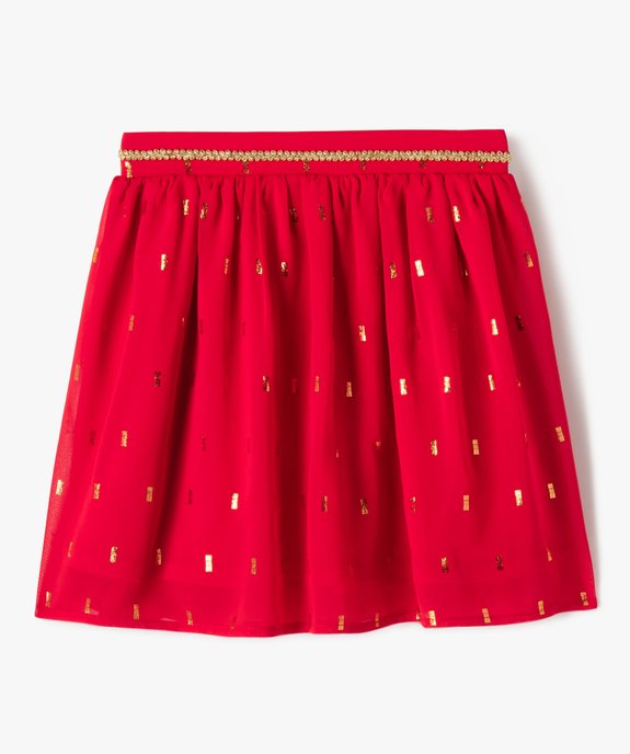 Jupe ample à motifs pailletés fille vue1 - GEMO (ENFANT) - GEMO