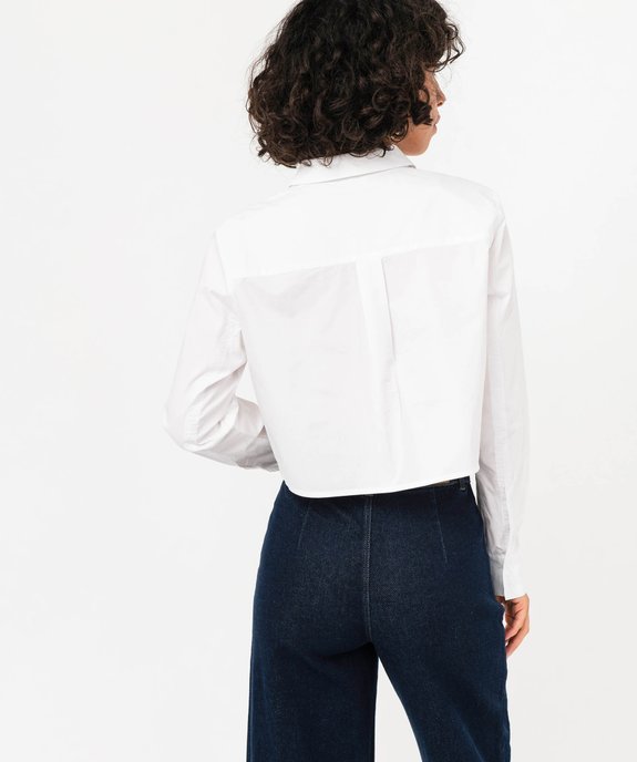 Chemise ultra courte en coton femme vue3 - GEMO(FEMME PAP) - GEMO